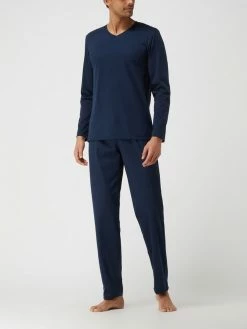 Budget ? Hanro Pyjama Aus Merzerisierter Baumwolle - Dunkelblau ?