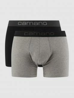 Rabatt ? Camano Trunks Mit Stretch-Anteil Im 2er-Pack - Mittelgrau Meliert ⭐