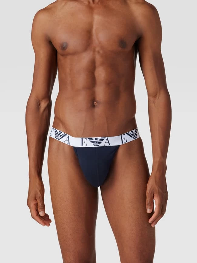 Schlussverkauf ? Emporio Armani Jockstrap Mit Logo-Bund Im 2er-Pack Modell 'BOLD MONOGRAM' - Marineblau ? 1 Schlussverkauf ? Emporio Armani Jockstrap Mit Logo-Bund Im 2er-Pack Modell 'BOLD MONOGRAM' - Marineblau ?