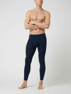 Schlussverkauf ? Schiesser Long Johns Aus Baumwolle - Dunkelblau ?