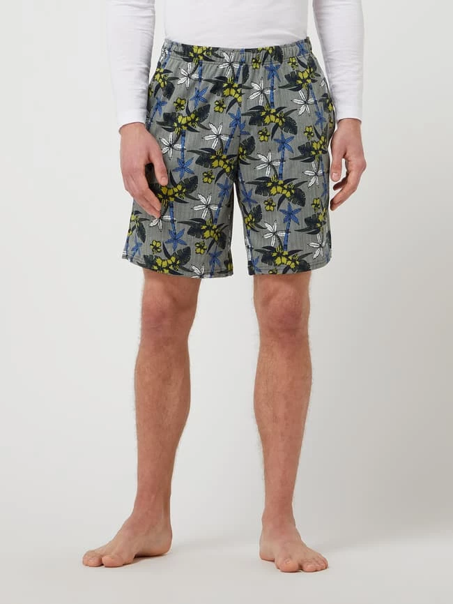 Auslauf ? Schiesser Pyjama-Shorts Mit Floralem Allover-Muster - Khaki ⭐ 4 Auslauf ? Schiesser Pyjama-Shorts Mit Floralem Allover-Muster - Khaki ⭐ – Bild 4