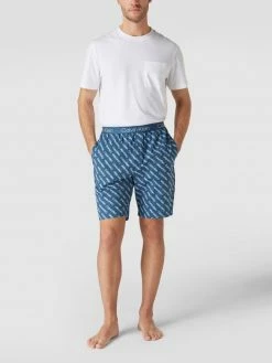 Bestes Angebot ⌛ Calvin Klein Underwear Pyjama-Shorts Mit Allover-Label - Marineblau ⌛