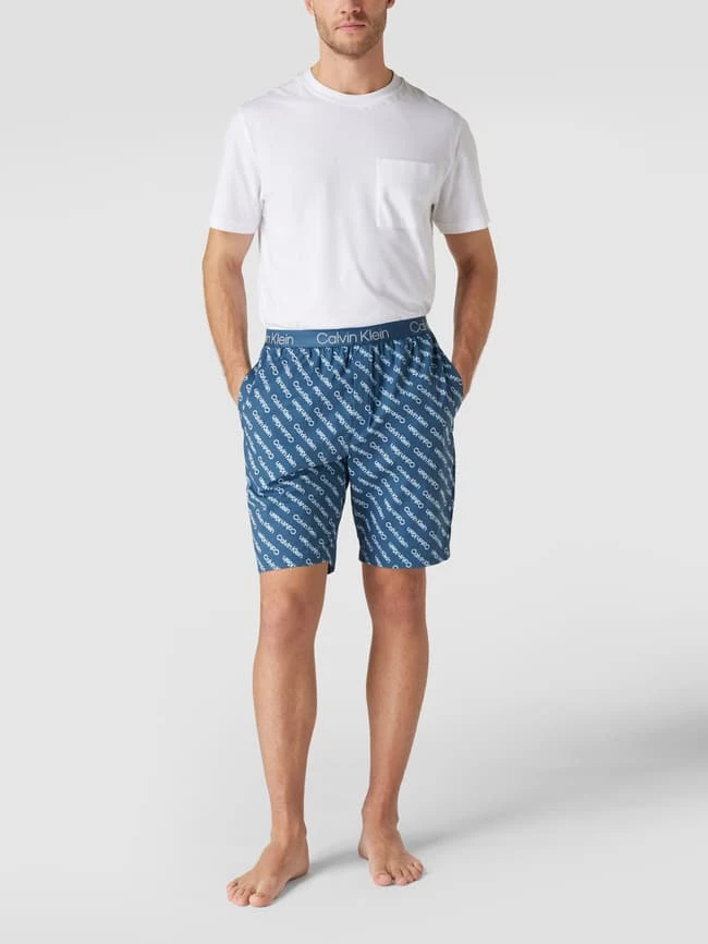 Bestes Angebot ⌛ Calvin Klein Underwear Pyjama-Shorts Mit Allover-Label - Marineblau ⌛ 1 Bestes Angebot ⌛ Calvin Klein Underwear Pyjama-Shorts Mit Allover-Label - Marineblau ⌛