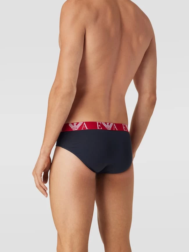 Brandneu ? Emporio Armani Slip Mit Logo-Bund Im 3er-Pack - Marineblau ? 4 Brandneu ? Emporio Armani Slip Mit Logo-Bund Im 3er-Pack - Marineblau ? – Bild 4