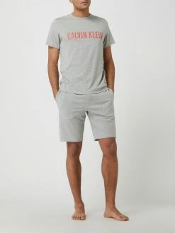 Auslauf ? Calvin Klein Underwear Pyjama-Shorts Mit Logo-Bund - Mittelgrau Meliert ?