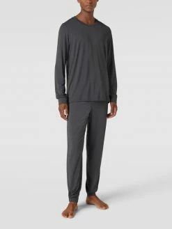 Schlussverkauf ? Schiesser Pyjama Von SCHIESSER Modell 'Long Life Soft' - Dunkelgrau ✔️