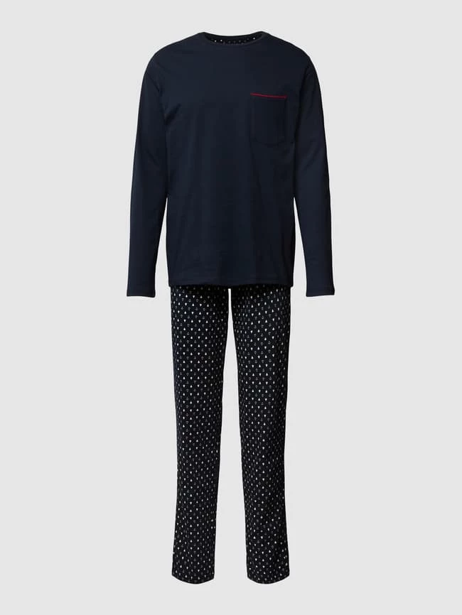 Blitzangebot ❤️ Schiesser Pyjama Mit Brusttasche Modell 'Family' - Dunkelblau ? 2 Blitzangebot ❤️ Schiesser Pyjama Mit Brusttasche Modell 'Family' - Dunkelblau ? – Bild 2