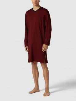 Budget ? Schiesser Nachthemd Mit Allover-Muster - Dunkelrot ?