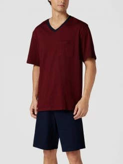 Billig ? Schiesser Pyjama Aus Reiner Baumwolle - Dunkelrot ?