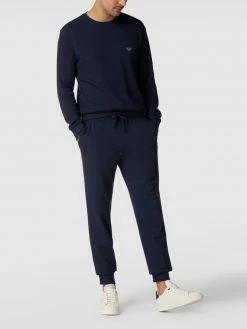 Neu ? Emporio Armani Pyjama Mit Label-Patches - Marineblau ?