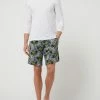Auslauf ? Schiesser Pyjama-Shorts Mit Floralem Allover-Muster - Khaki ⭐