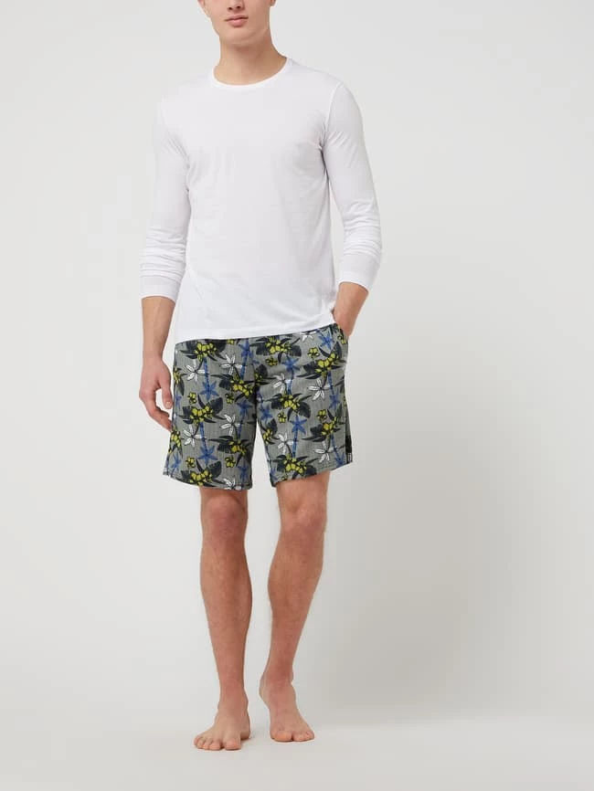 Auslauf ? Schiesser Pyjama-Shorts Mit Floralem Allover-Muster - Khaki ⭐ 1 Auslauf ? Schiesser Pyjama-Shorts Mit Floralem Allover-Muster - Khaki ⭐