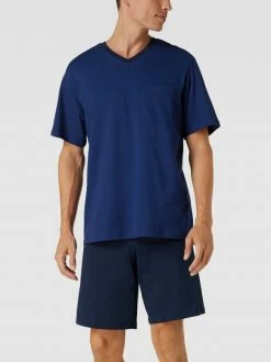 Brandneu ❤️ Schiesser Pyjama Aus Reiner Baumwolle - Royalblau ❤️