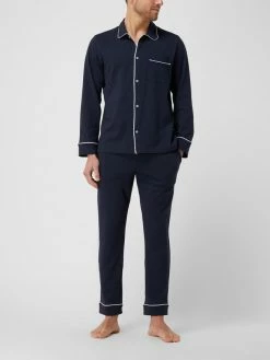 Bestpreis ✨ Seidensticker Pyjama Mit Stretch-Anteil - Marineblau ?