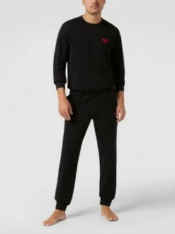 ADIDAS SHOP 16 Aktion ? Emporio Armani Sweatanzug Mit Logo-Stitchings - Schwarz ?