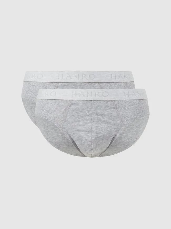 Neu ? Hanro Slip Im 2er-Pack - Mittelgrau Meliert ? 1 Neu ? Hanro Slip Im 2er-Pack - Mittelgrau Meliert ?