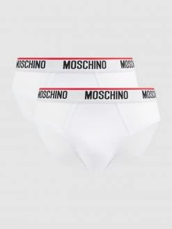 Bestes Angebot ? Moschino Swim + Underwear Slip Mit Stretch-Anteil Im 2er-Pack - Weiß ?