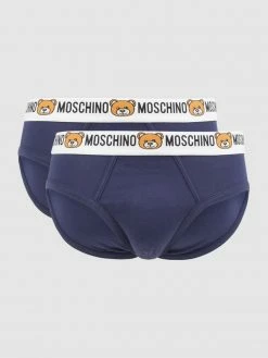 Billig ? Moschino Swim + Underwear Slip Mit Stretch-Anteil Im 2er-Pack - Blau ?