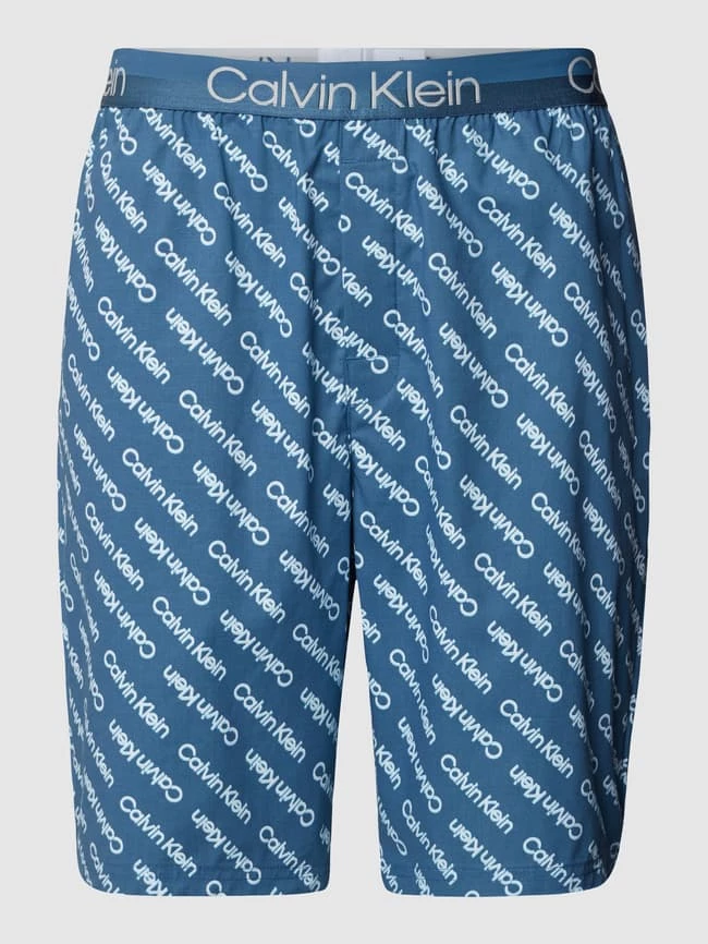 Bestes Angebot ⌛ Calvin Klein Underwear Pyjama-Shorts Mit Allover-Label - Marineblau ⌛ 2 Bestes Angebot ⌛ Calvin Klein Underwear Pyjama-Shorts Mit Allover-Label - Marineblau ⌛ – Bild 2